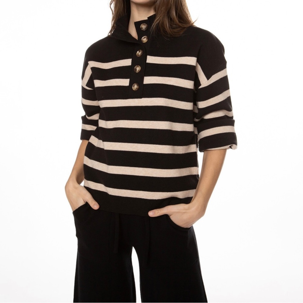 New preppy striped knit sweater